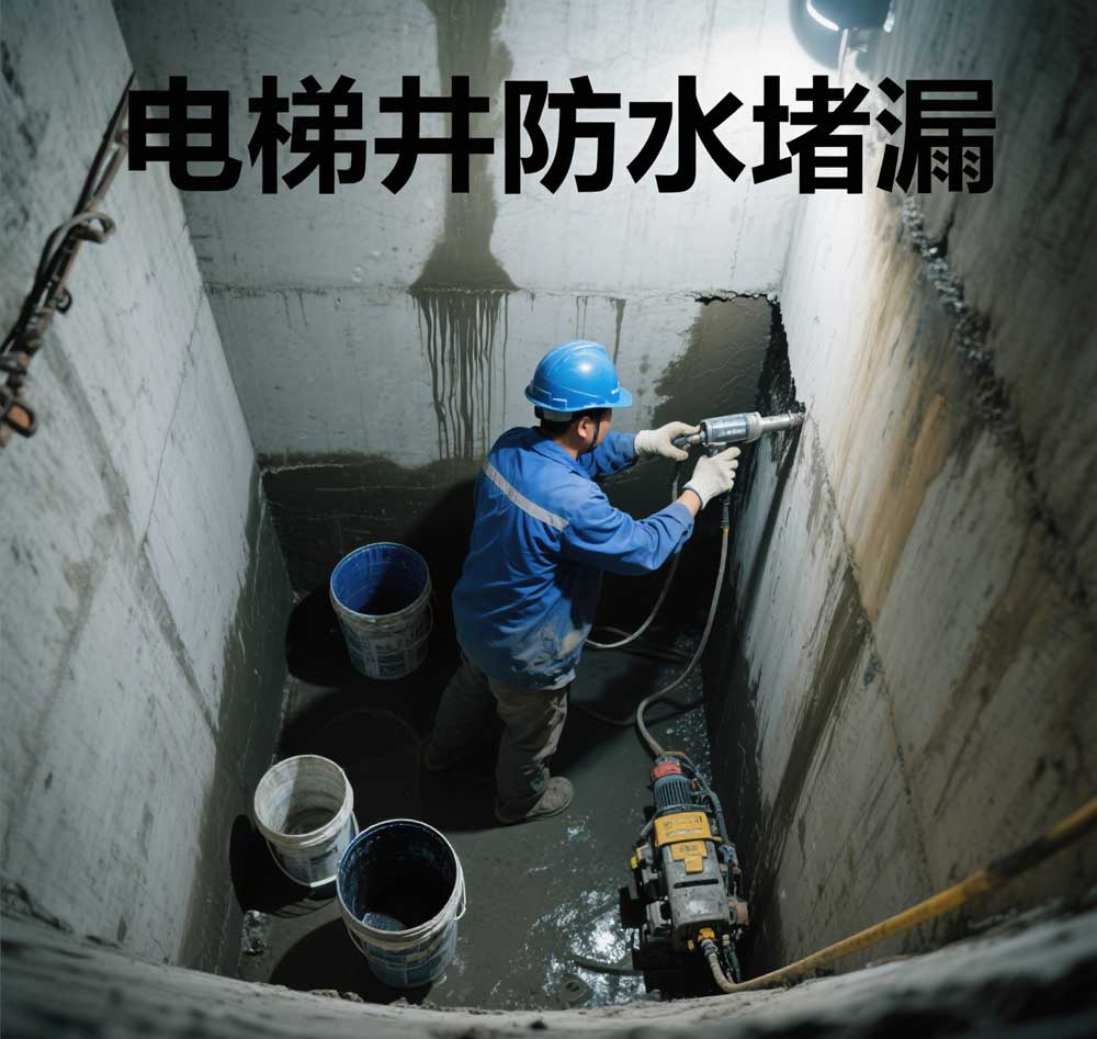 电梯井防水堵漏，福建专业电梯井漏水维修公司